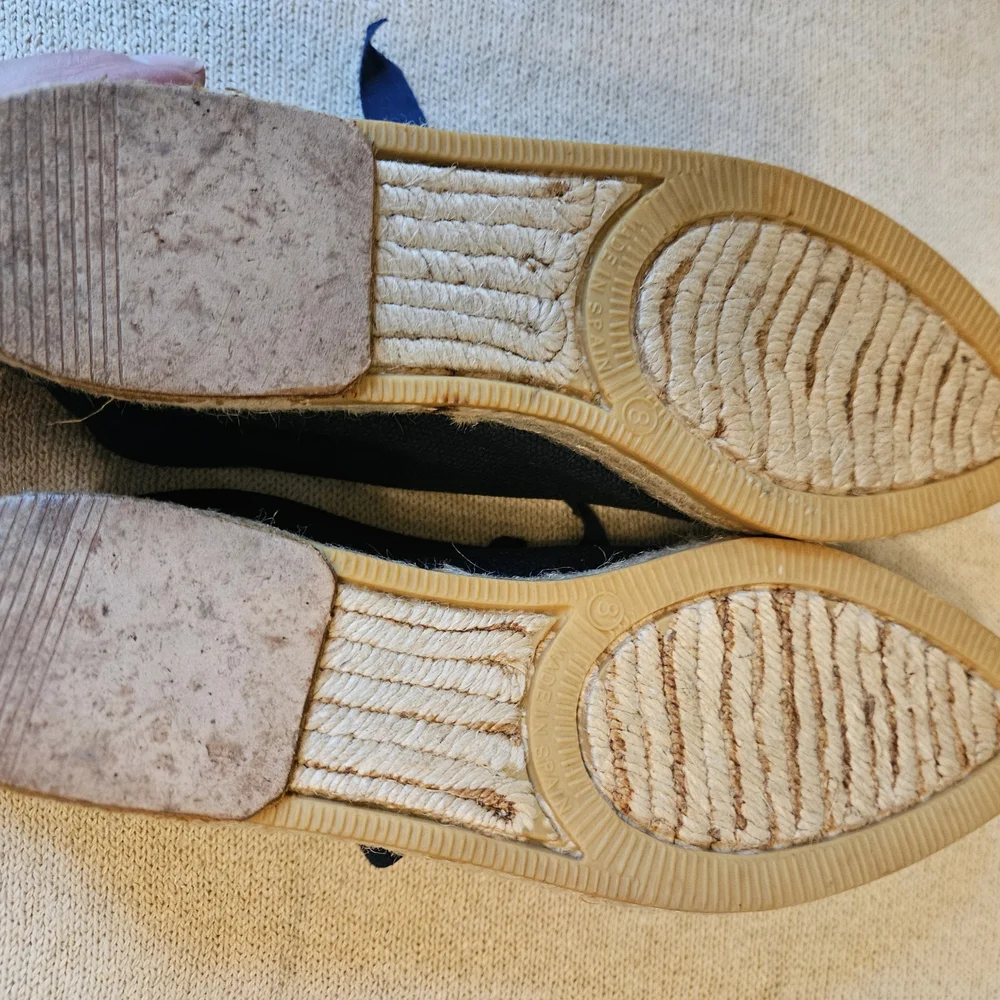 Yves Saint Laurent Navy Laced Canvas Espadrilles
